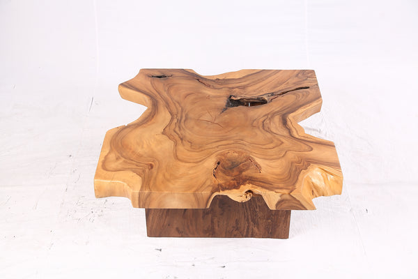 Brown Living Edge Free Form Coffee Table 71
