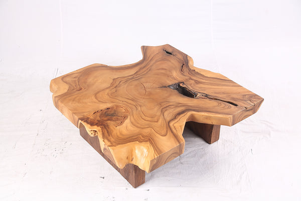 Brown Living Edge Free Form Coffee Table 71