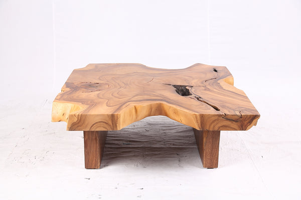Brown Living Edge Free Form Coffee Table 71