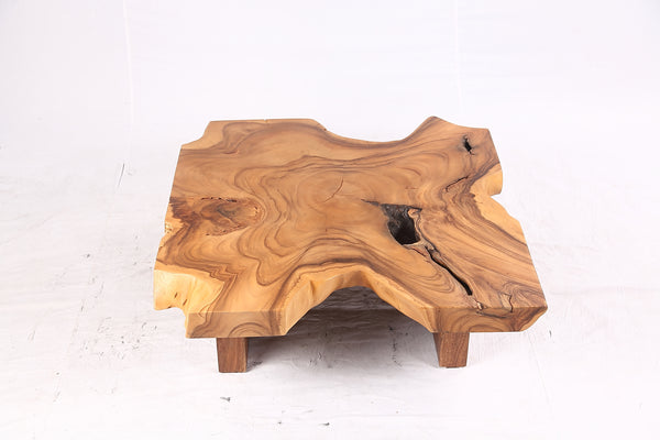 Brown Living Edge Free Form Coffee Table 71