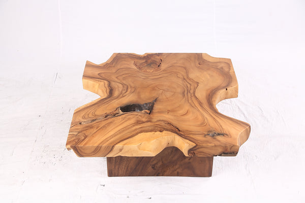 Brown Living Edge Free Form Coffee Table 71