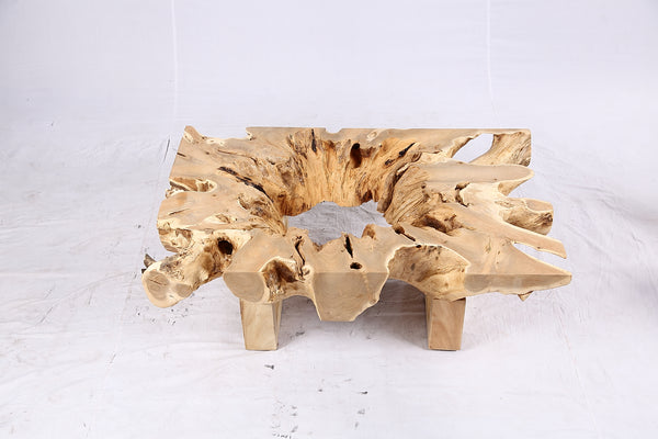 48” Inch Rectangular Sculptured Teak Root Coffee Table 242B