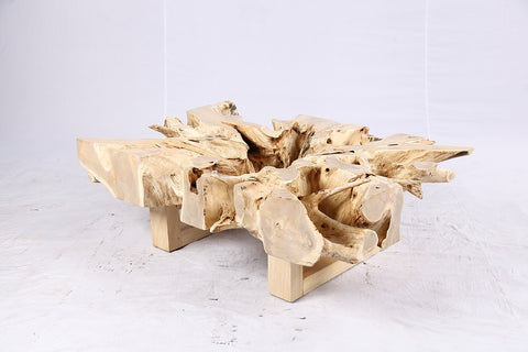 48” Inch Rectangular Sculptured Teak Root Coffee Table 243B