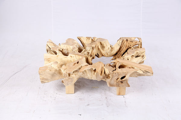 48” Inch Rectangular Sculptured Teak Root Coffee Table 244B