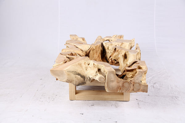 48” Inch Rectangular Sculptured Teak Root Coffee Table 244B