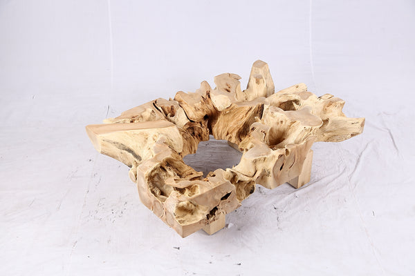 48” Inch Rectangular Sculptured Teak Root Coffee Table 244B