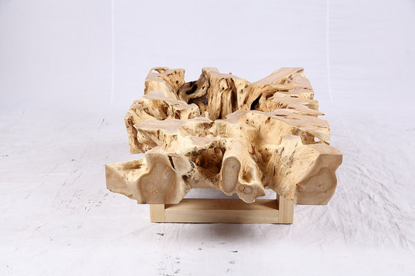48” Inch Rectangular Sculptured Teak Root Coffee Table 244B
