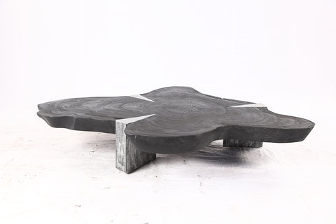 Free Form Living Edge Black Coffee Table