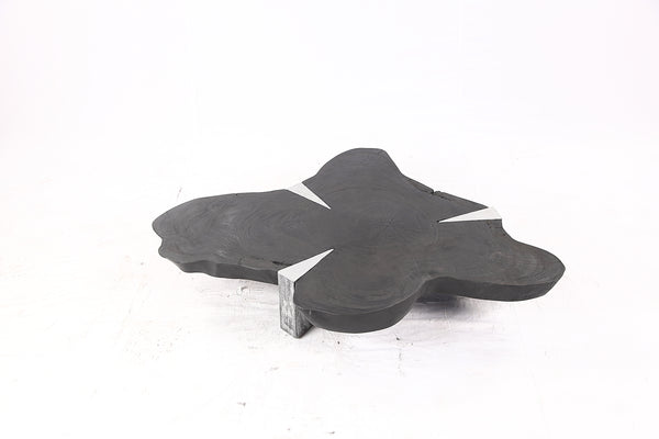 Free Form Living Edge Black Coffee Table