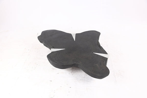 Free Form Living Edge Black Coffee Table