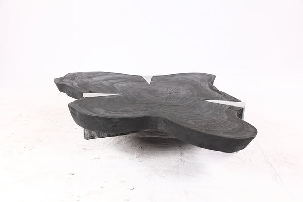 Free Form Living Edge Black Coffee Table