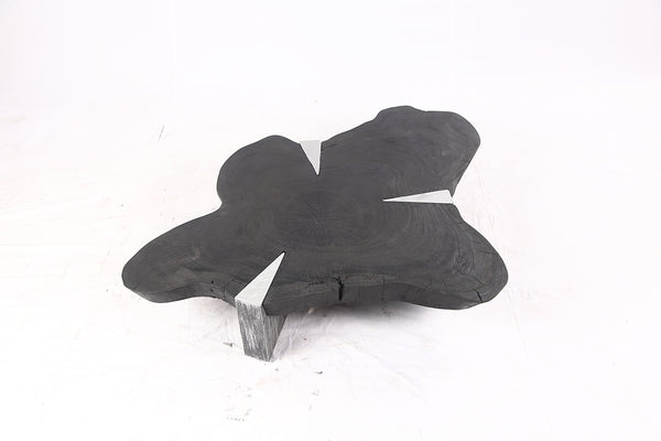 Free Form Living Edge Black Coffee Table