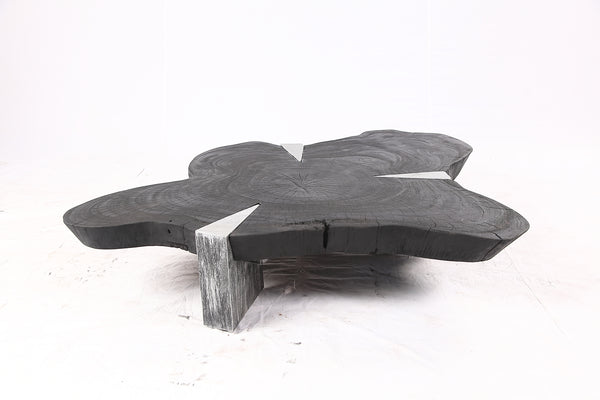 Free Form Living Edge Black Coffee Table