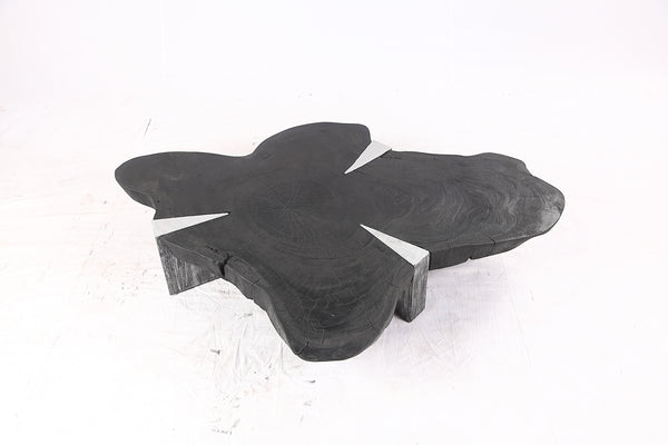 Free Form Living Edge Black Coffee Table