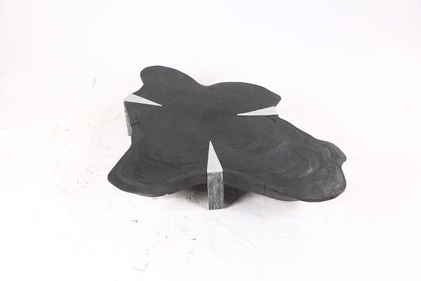 Free Form Living Edge Black Coffee Table