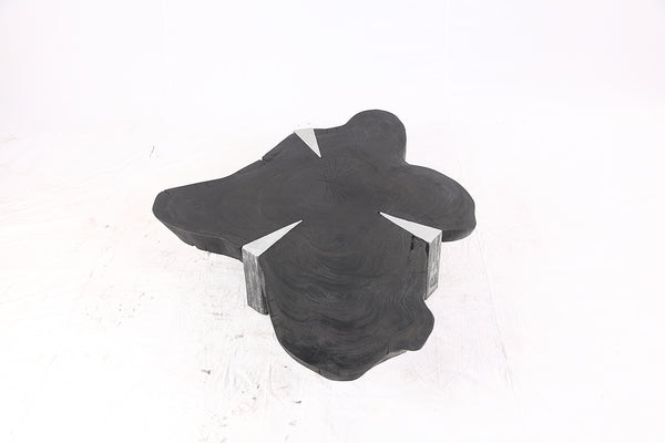 Free Form Living Edge Black Coffee Table