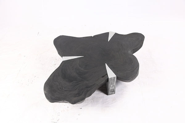 Free Form Living Edge Black Coffee Table