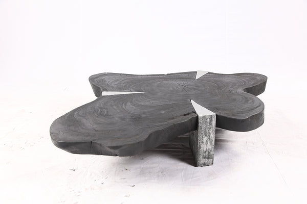 Free Form Living Edge Black Coffee Table
