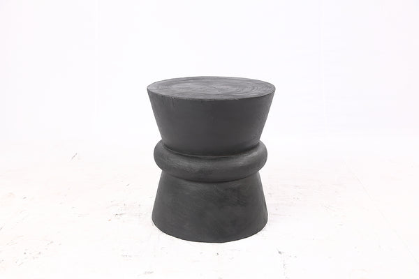 Single Black Hourglass 20” Tall Accent Table