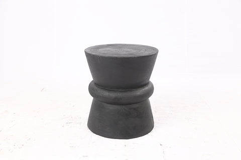 Single Black Hourglass 20” Tall Accent Table