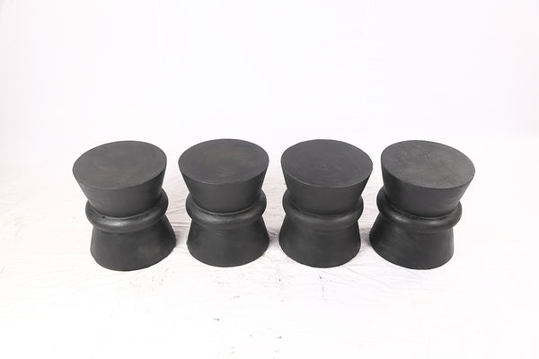 Single Black Hourglass 20” Tall Accent Table