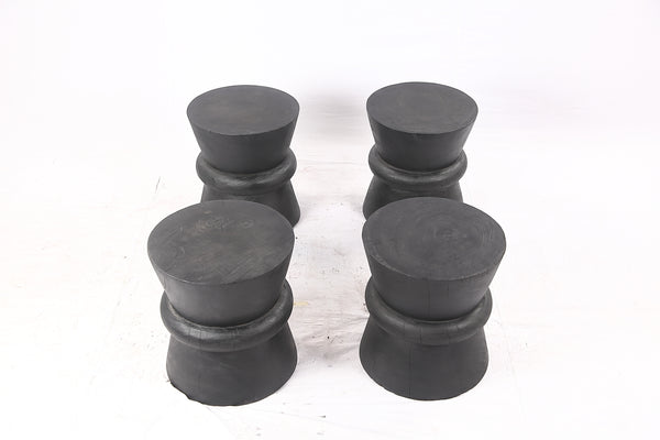 Single Black Hourglass 20” Tall Accent Table