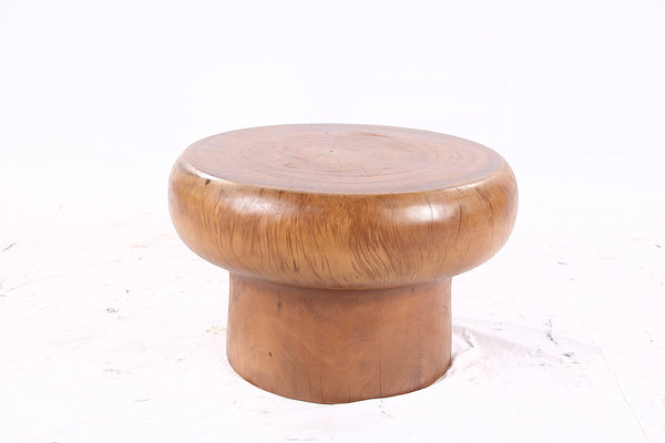 25” Round Brown Suar Accent Table
