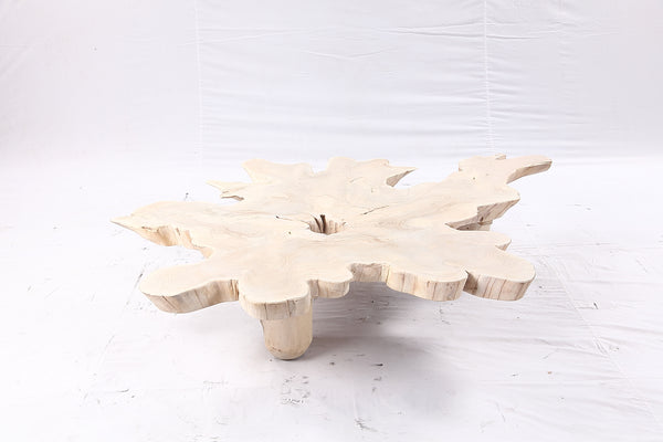 Free Form Living Edge Bleached One Slab Coffee Table 281