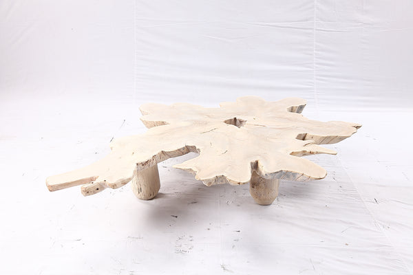 Free Form Living Edge Bleached One Slab Coffee Table 281