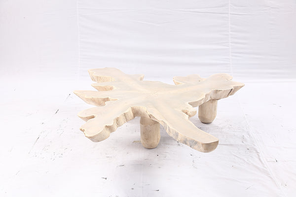 Free Form Living Edge Bleached One Slab Coffee Table 283