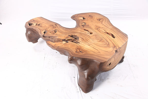 Brown Free Form Organic Coffee Table