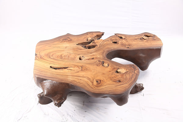 Brown Free Form Organic Coffee Table