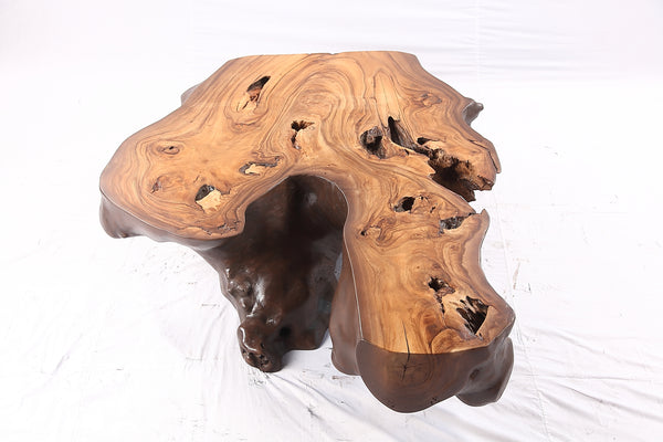 Brown Free Form Organic Coffee Table