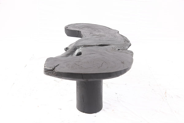 One Slab Free Form Black Coffee Table