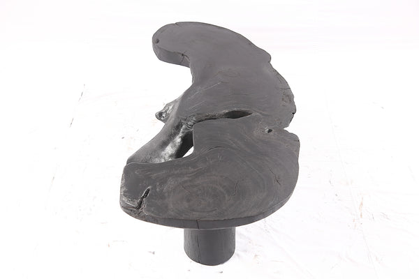 One Slab Free Form Black Coffee Table