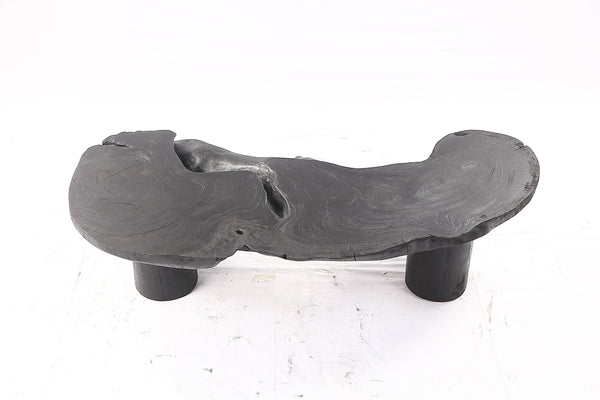 One Slab Free Form Black Coffee Table