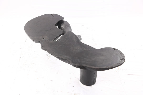 One Slab Free Form Black Coffee Table