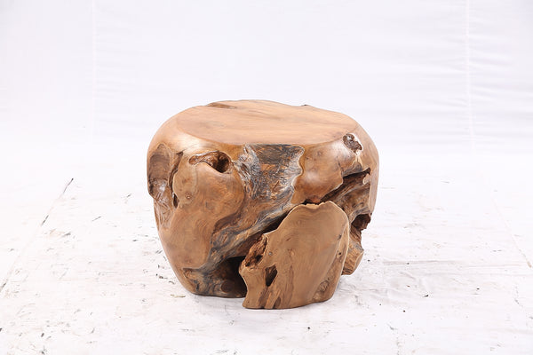 18” Round Organic Teak Root Side Table