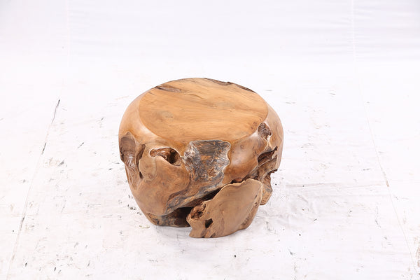 18” Round Organic Teak Root Side Table - Set of 5