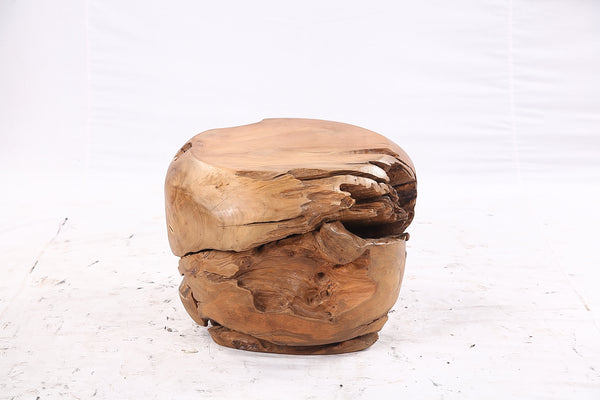 18” Round Organic Teak Root Side Table