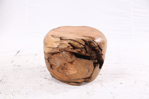 18” Round Organic Teak Root Side Table