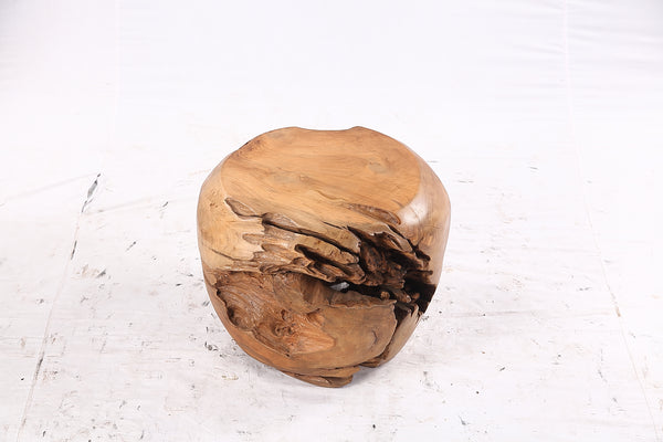 18” Round Organic Teak Root Side Table - Set of 5