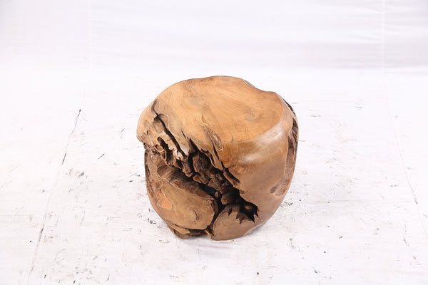 18” Round Organic Teak Root Side Table - Set of 5