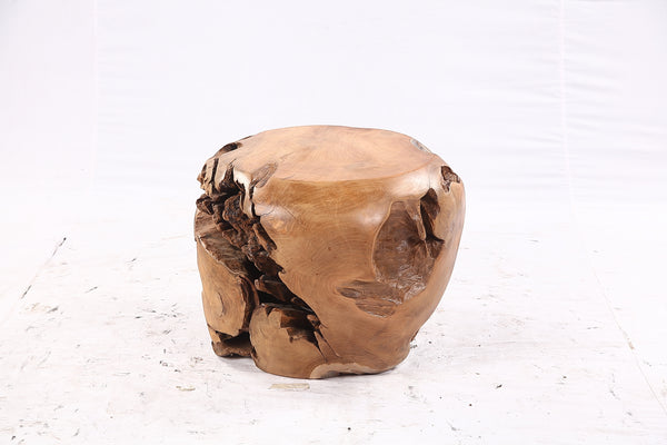 18” Round Organic Teak Root Side Table