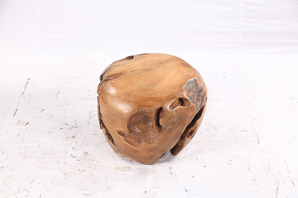 18” Round Organic Teak Root Side Table - Set of 5