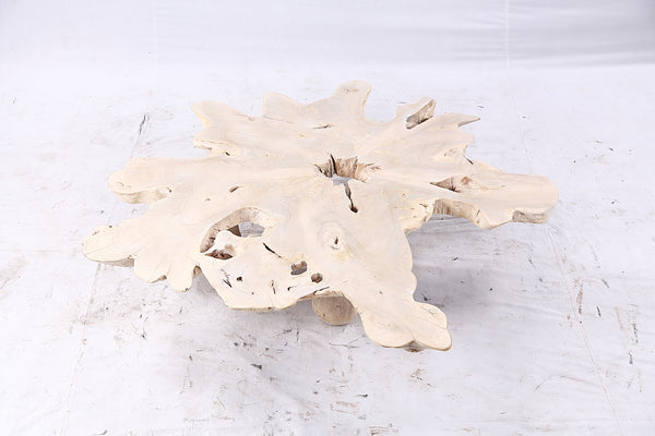 Free Form Living Edge Bleached One Slab Coffee Table 282