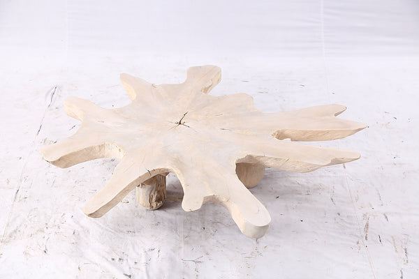 Free Form Living Edge Bleached One Slab Coffee Table 284