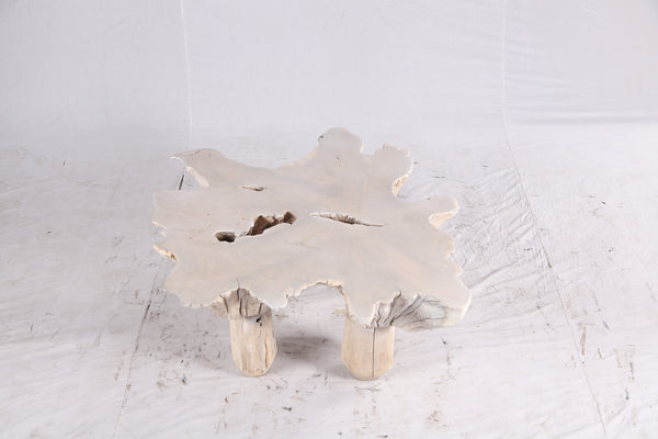 Bleached Free Form Living Edge Coffee Table 34