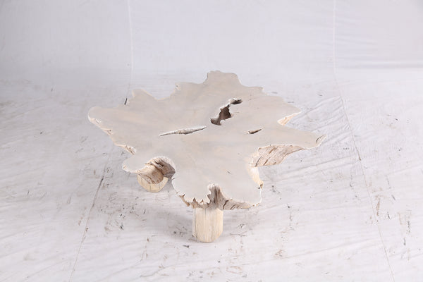 Bleached Free Form Living Edge Coffee Table 34