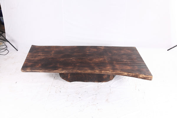 Dark Brown Single Slab Coffee Table